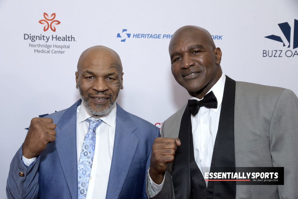 “The Real Mafioso”: Mike Tyson and Evander Holyfield Take the Internet by Storm as They Join Hands Ahead of Jake Paul Press Conference